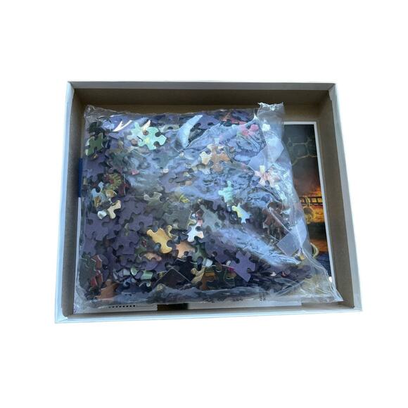 White Mountain Santa's Naptime Christmas 1000 pc Jigsaw Puzzle Tom Newsom - Picture 6 of 7